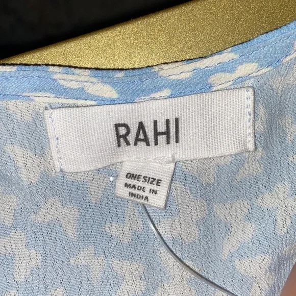 Free People RAHI Blue Butterfly Duster Kimono Size OS/ALL Beach Coverup - Picture 7 of 16